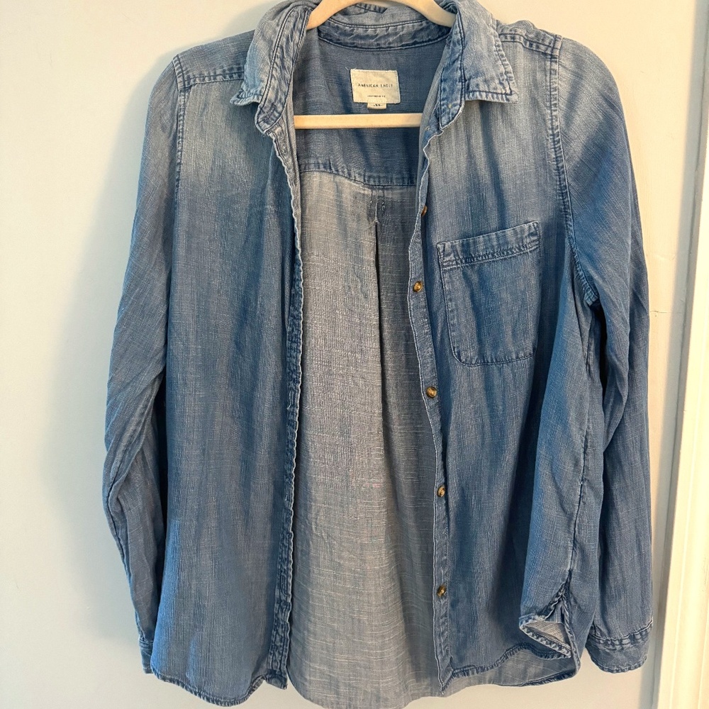 American Eagle Ombre Washed Jacket